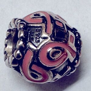 Pandora Breast Cancer Ribbon Charm silver charm